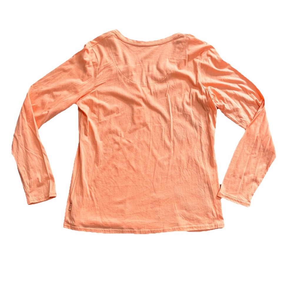 DISNEY STORE Women's S Henley Top Embroidered Chipmunks Chip & Dale Coral - Picture 2 of 5